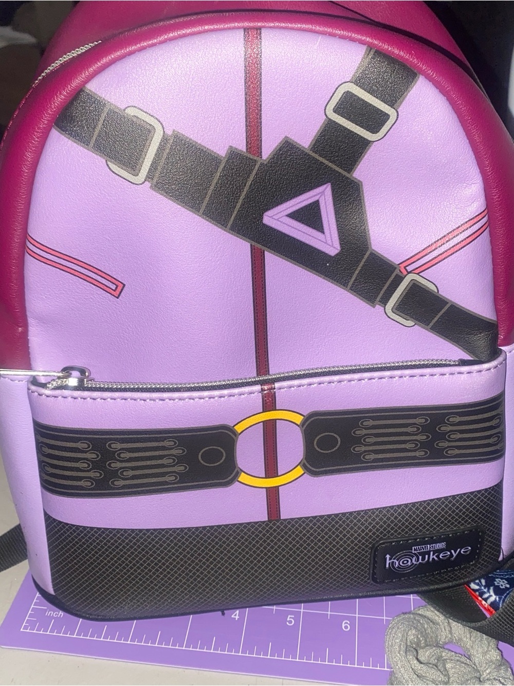 Marvel Mini Backpack in Lavender and Magenta with Black Accents